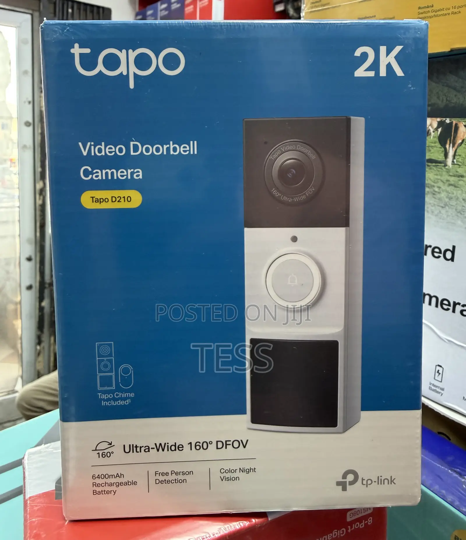 Tp-Link Tapo D210 Wifi Doorbell Wireless 3mp Ultra-Clear Camera
