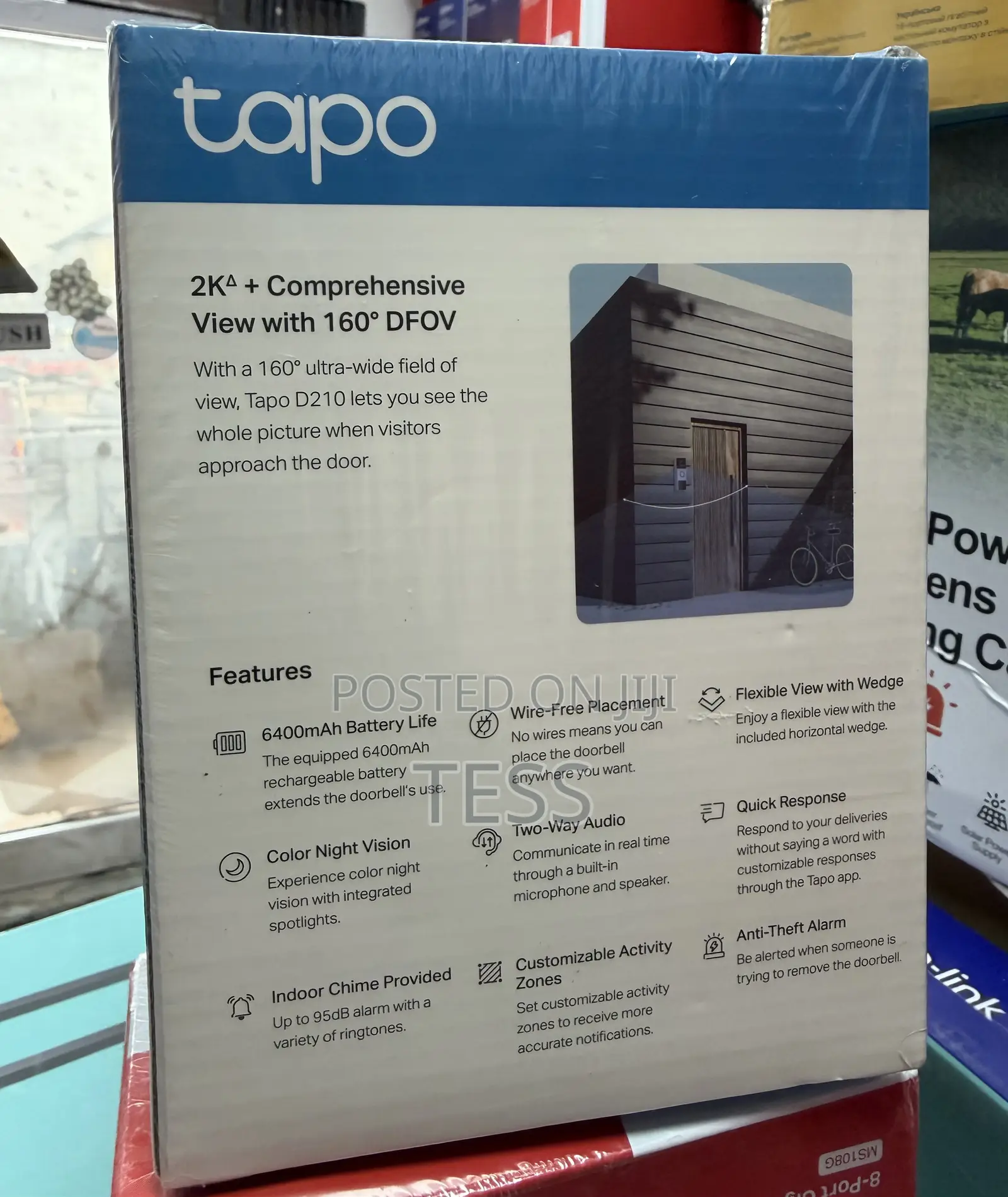 Tp-Link Tapo D210 Wifi Doorbell Wireless 3mp Ultra-Clear Camera