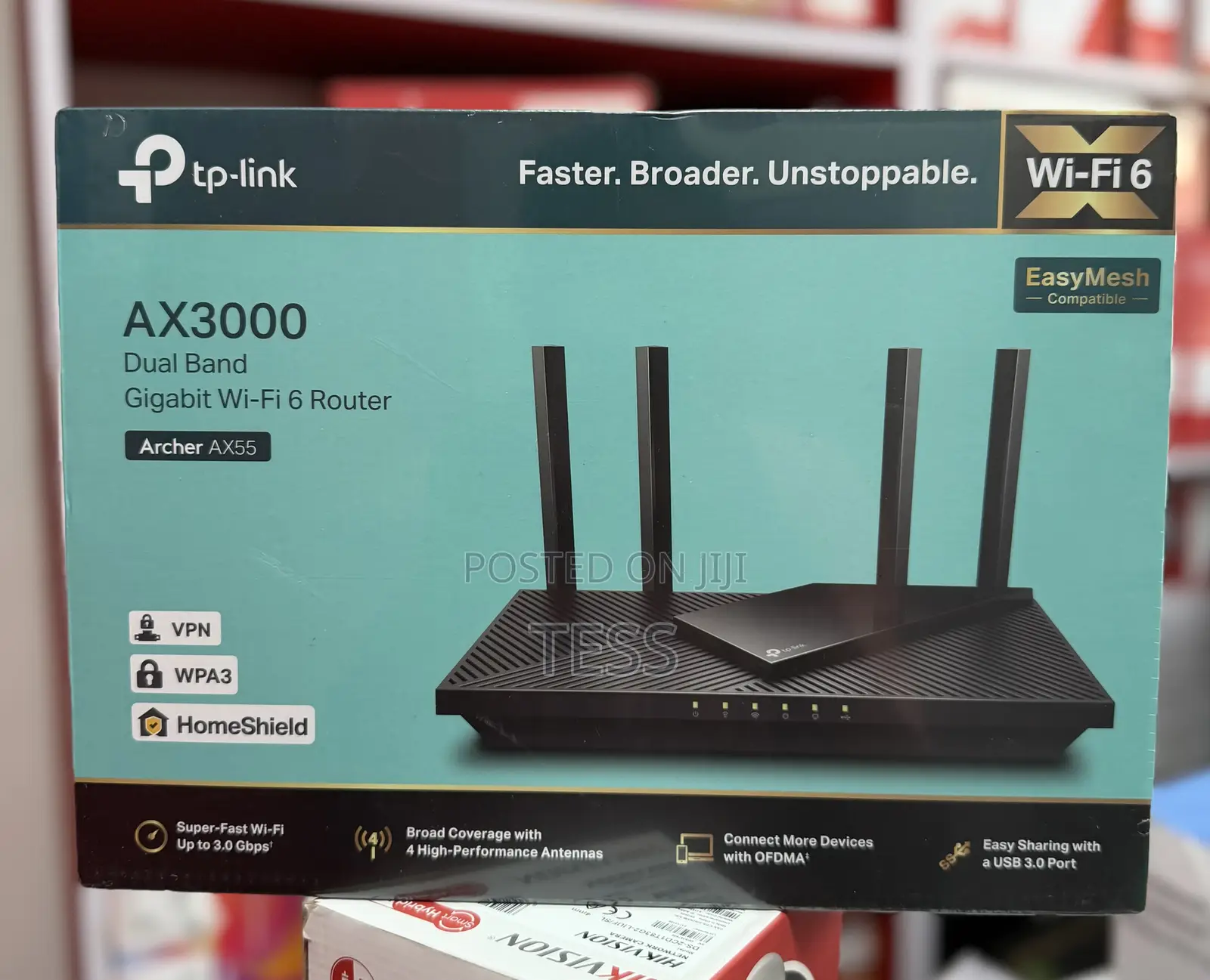 Tp-Link Archer Ax55 Dual-Band Ax3000 Wi-Fi6 Router Gigabit Router