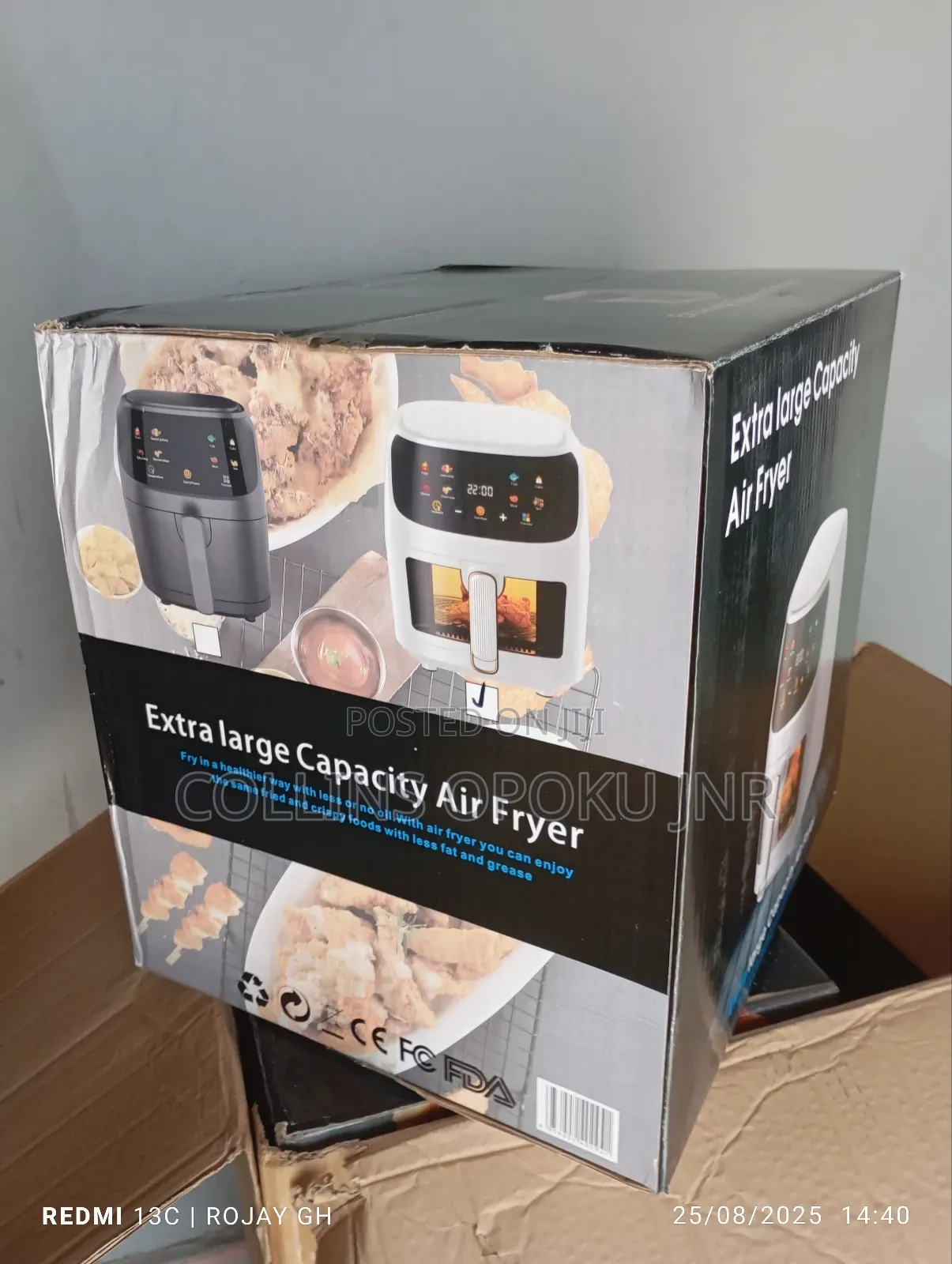 8l Smart Transparent Air Fryer - Black
