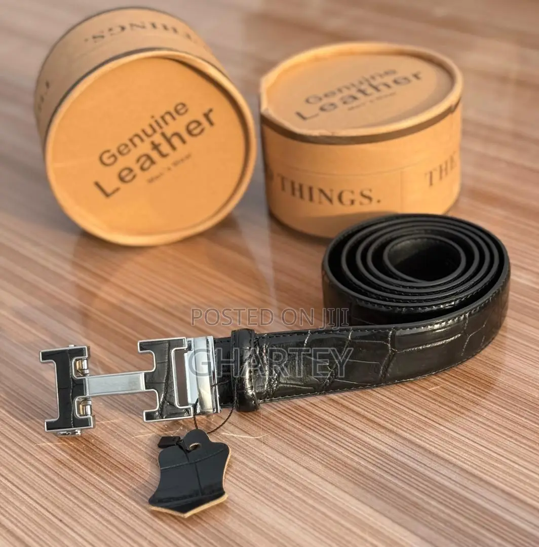 Men’S Designer Simple Buckle Quality Leather Belt