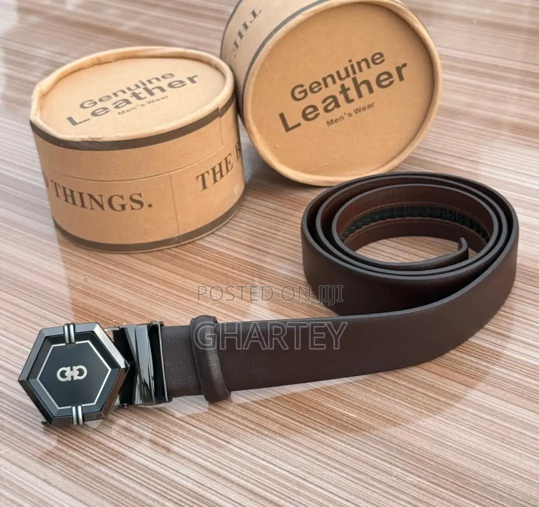 Men’S Designer Simple Buckle Quality Leather Belt