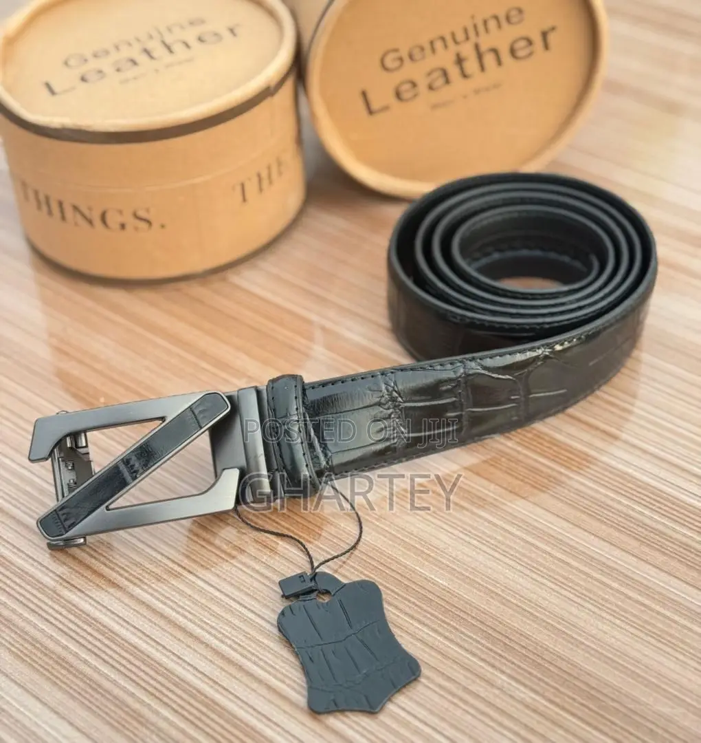 Men’S Designer Simple Buckle Quality Leather Belt