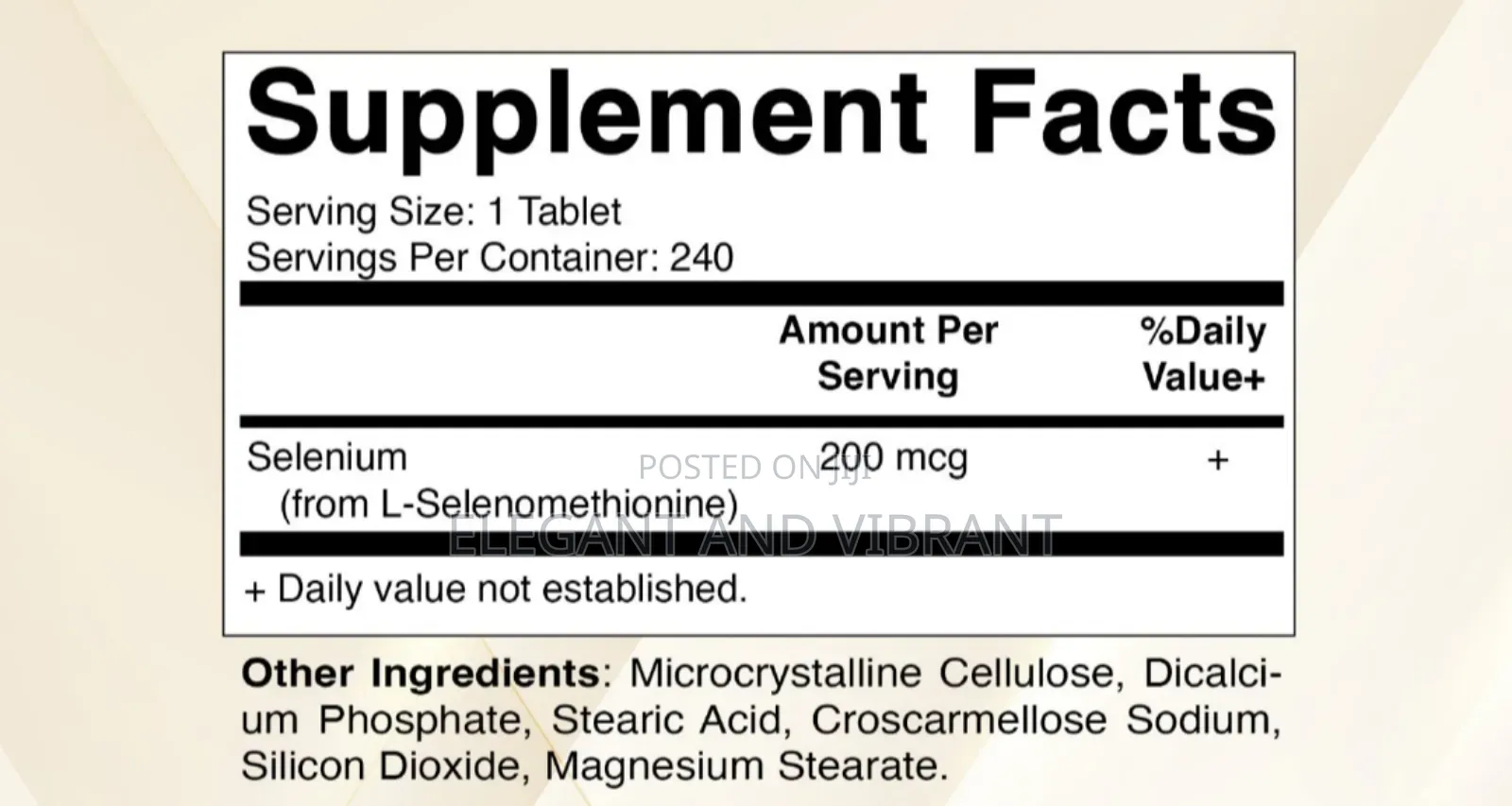 Yeast Free Selenium 200mcg - 240 Tablets
