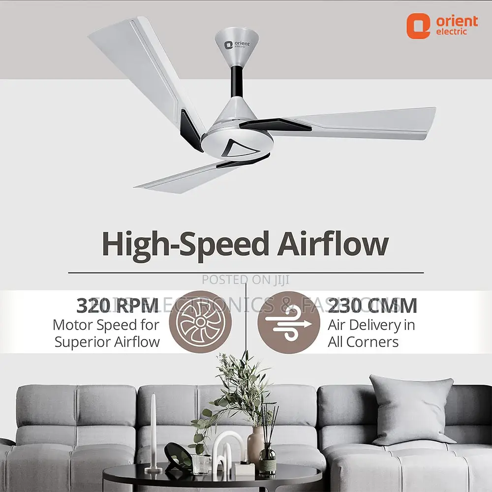 Orient Ceiling Fan Orina 48 Pearl White Black