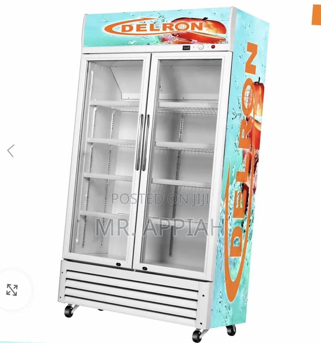 Energy Saving Delron 2 Door Electric Display Refrigerator.
