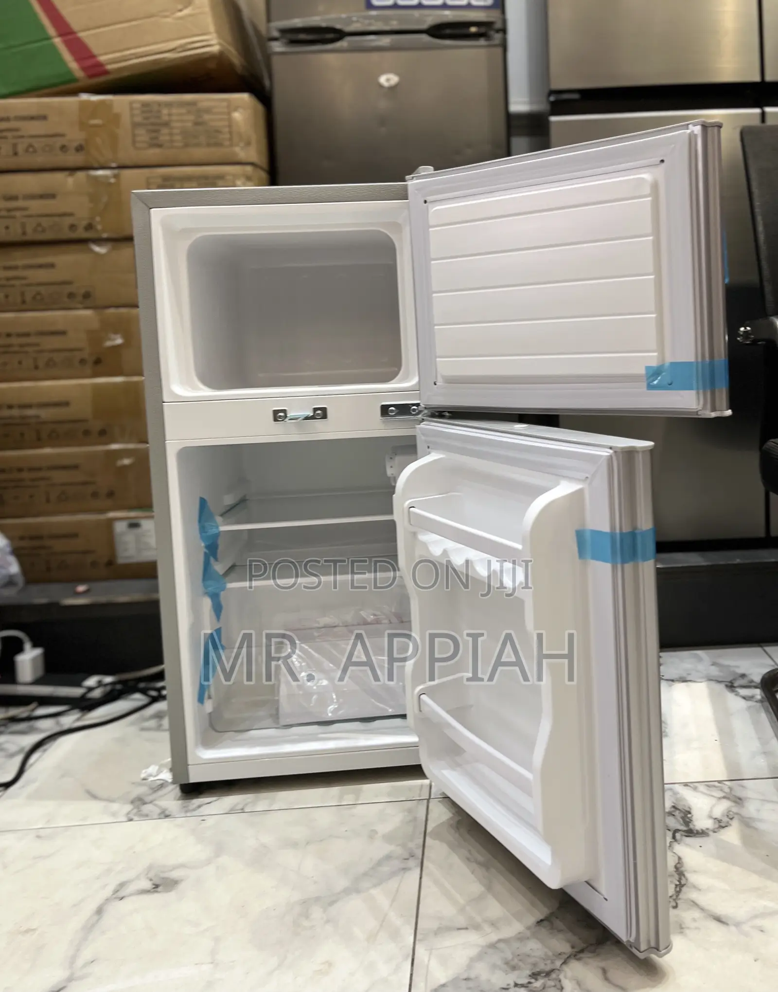 Super Cooling Nasco 90l 2 Door Table Top Fridge(Nasf2-120)Silver.