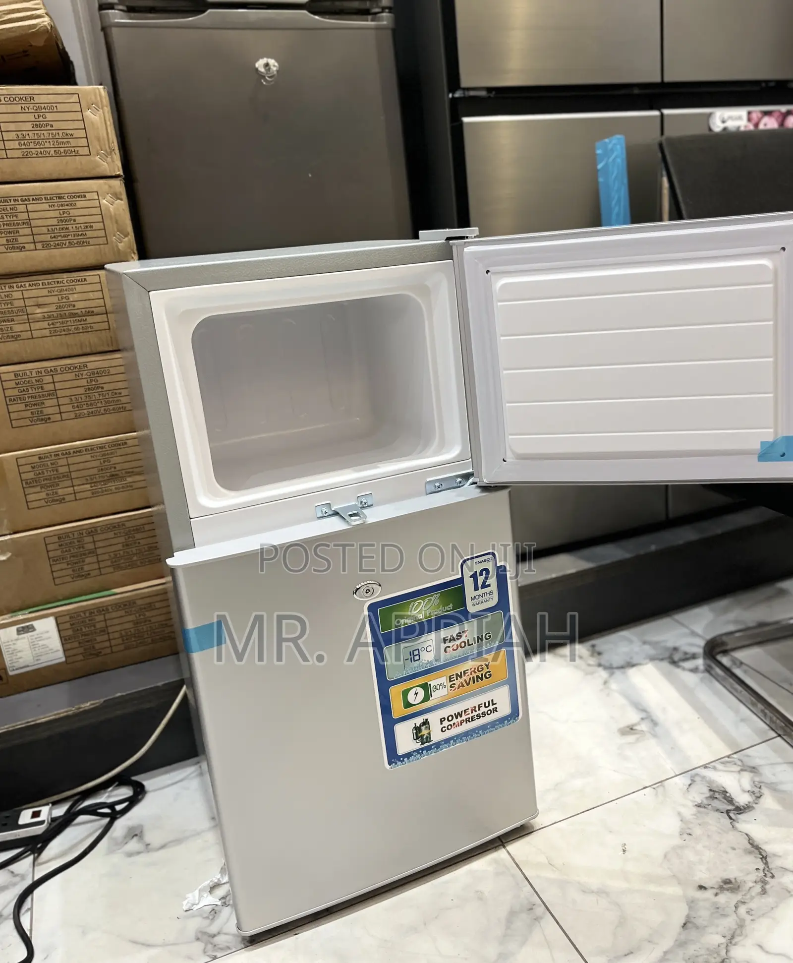 No Frost Nasco Top Freezer Table Top Fridge,90l(Nasf2-120) 