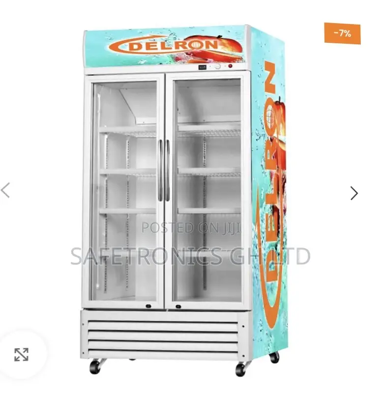 Efficient New 553 Liters 2 Doors Delron Display White Fridge
