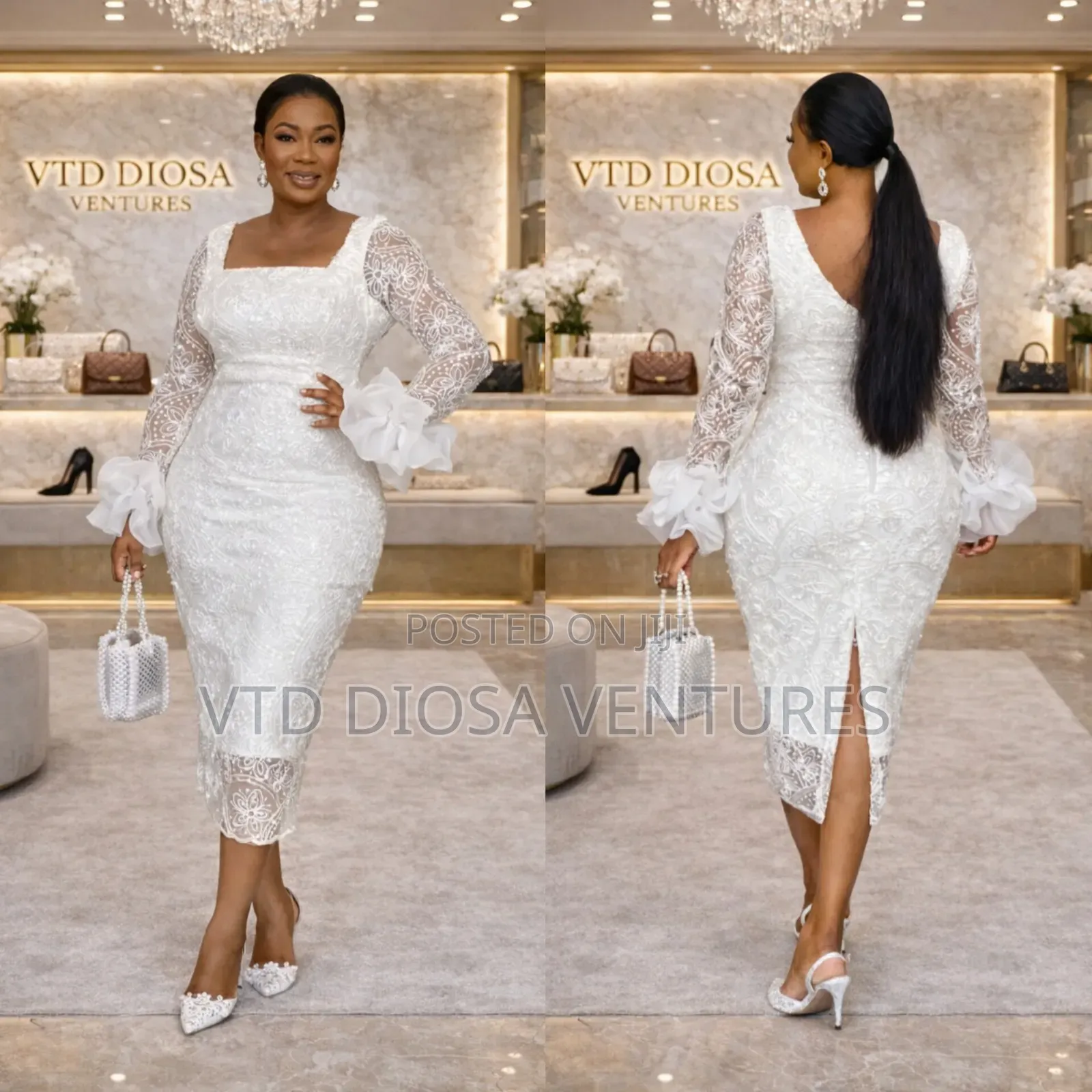 Fancy Lace Dress for Ladies