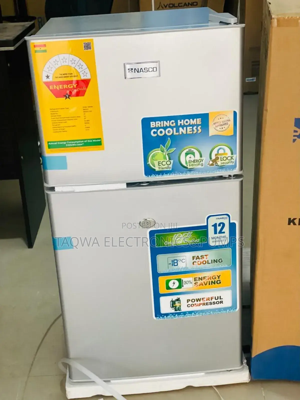 Nasco Table Top Double Door Fridge