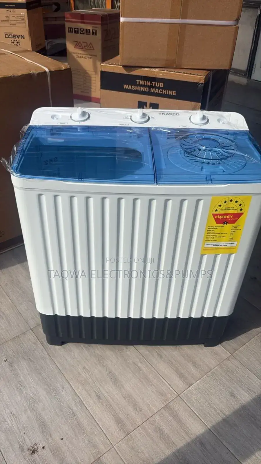 Exactly 10kg Nasco Twin Tub Washing Machine