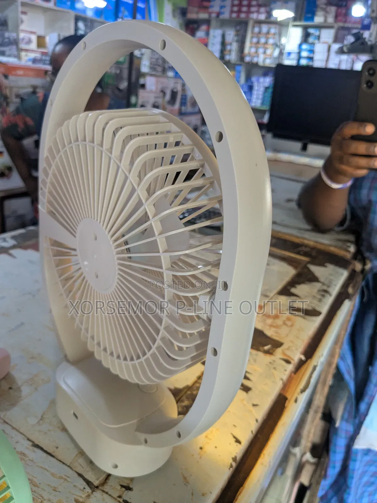 Desktop Rechargeable Fan Led Light