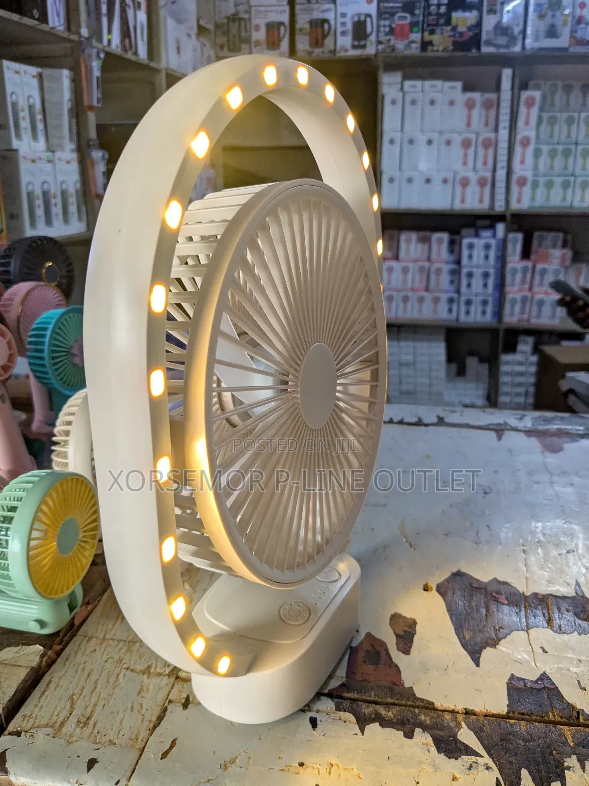 Desktop Rechargeable Fan Led Light