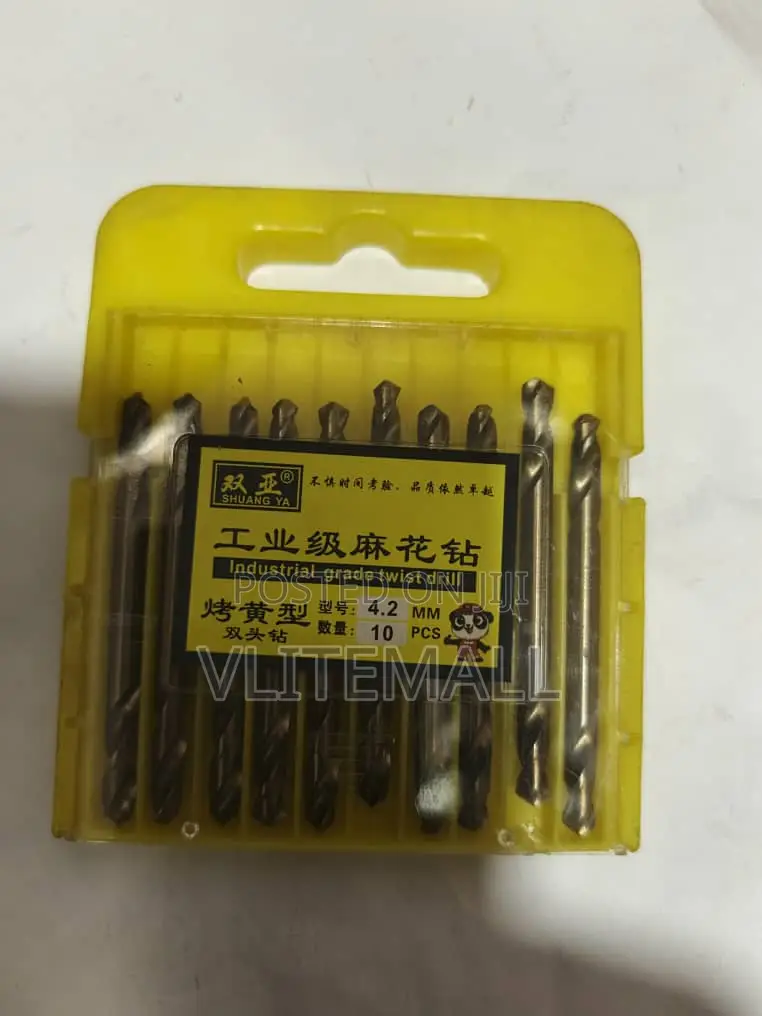 10-Piece Set of Shuang Ya Double-Ended Twist Drill Bits