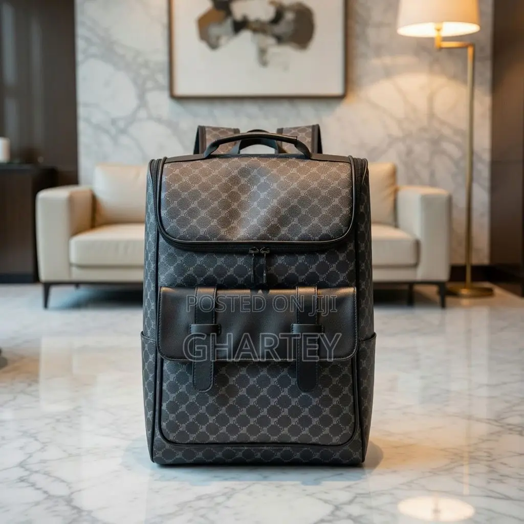 Casual Leather and Canvas Bagpack