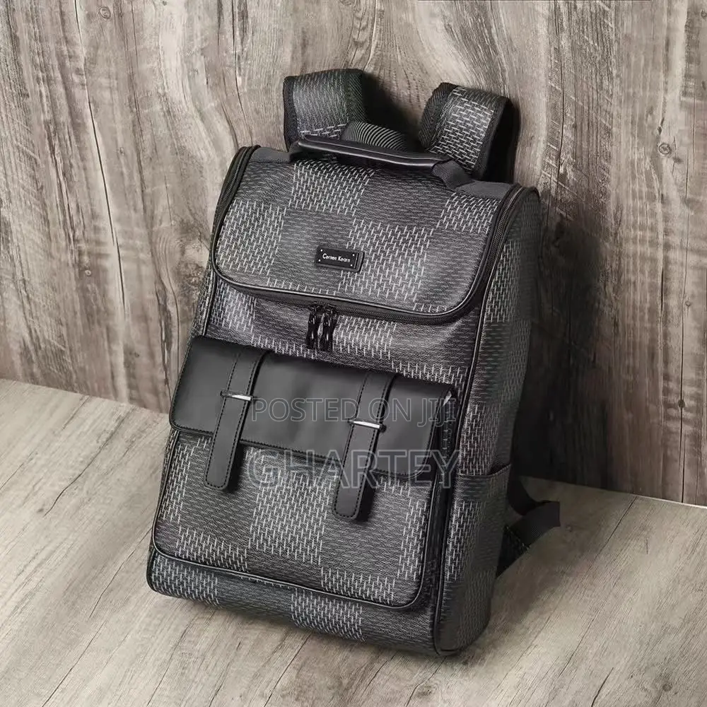 Casual Leather and Canvas Bagpack