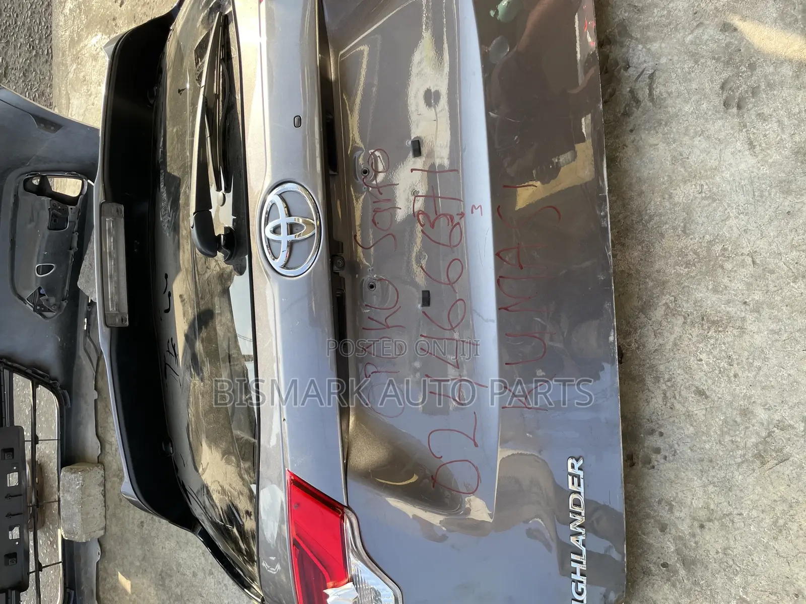 Toyota Highlander 2016-2017-2018-2019 Boot Complete