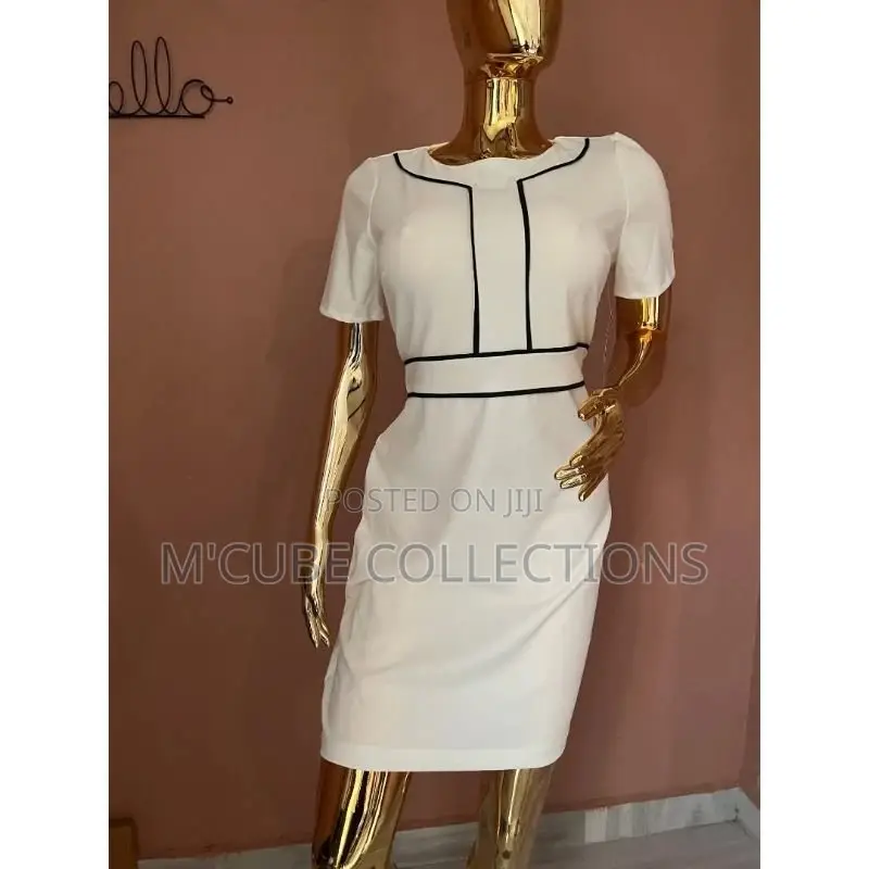 Classic Contrast Pencil Dress