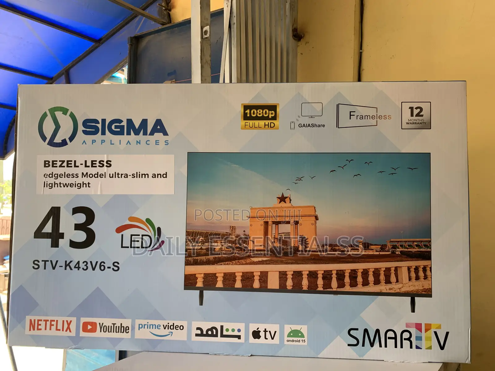 Sigma 43 and 32 Inches Smart Tv 1080p Full Hd Frameless