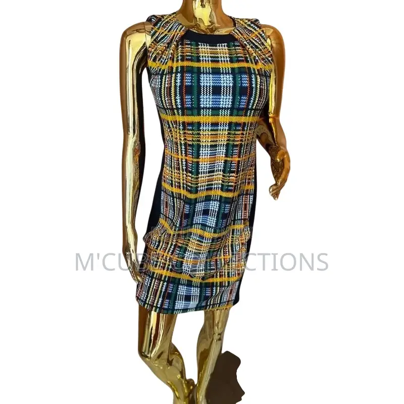 Vibrant Plaid Mini Dress