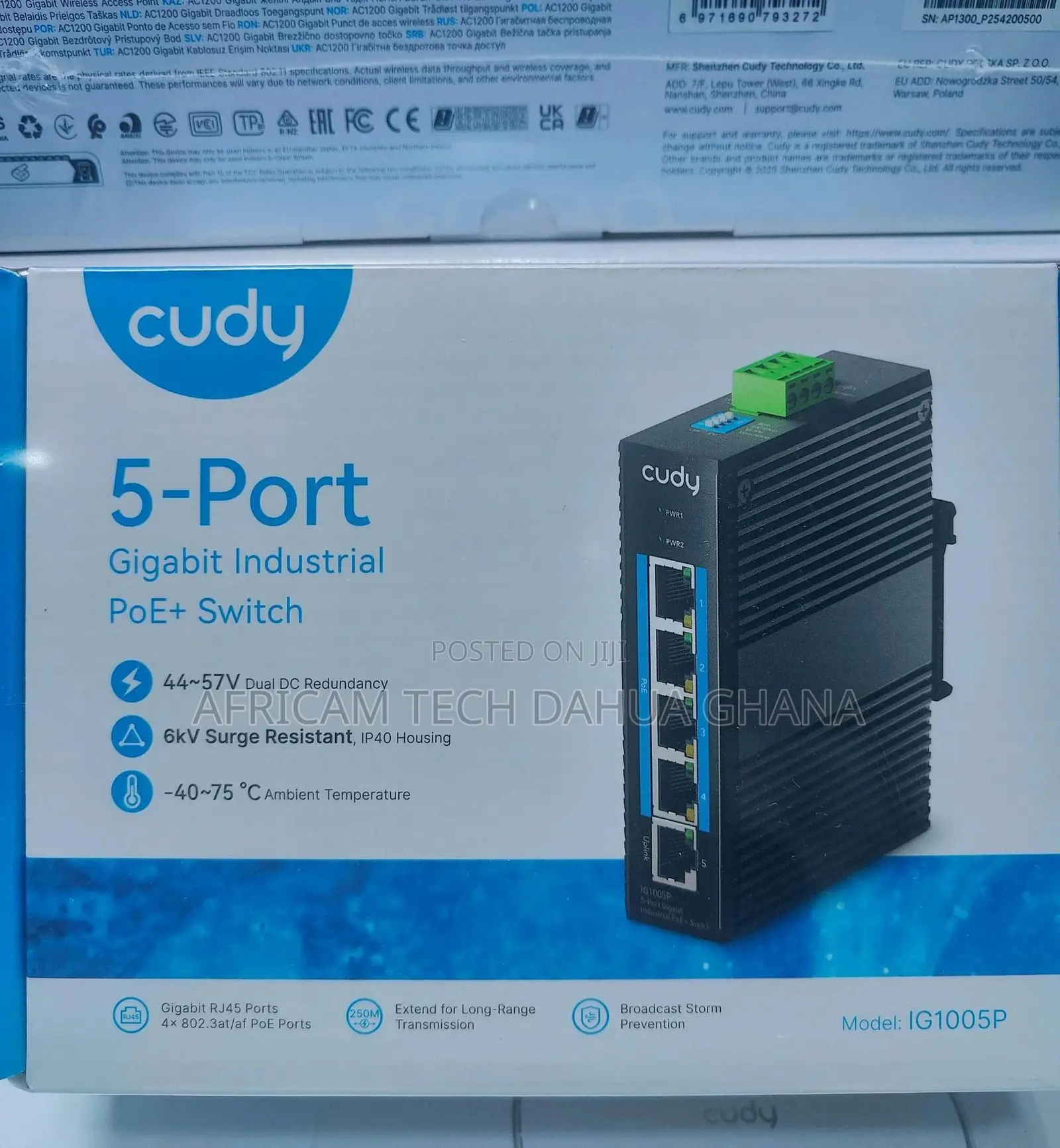 Cudy 5-Port Gigabit Industrial Poe+ Switch