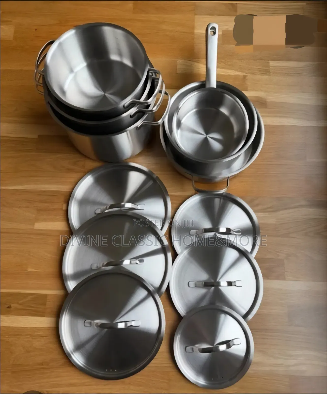 12pc Set Stainless Steel Cookware