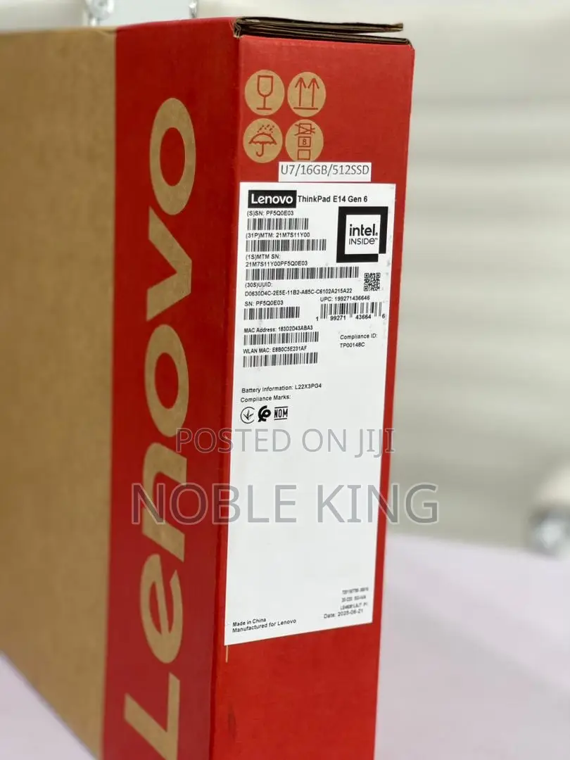 New Laptop Lenovo ThinkPad E14 Gen 6 16GB Intel Core Ultra 7 SSD 512GB