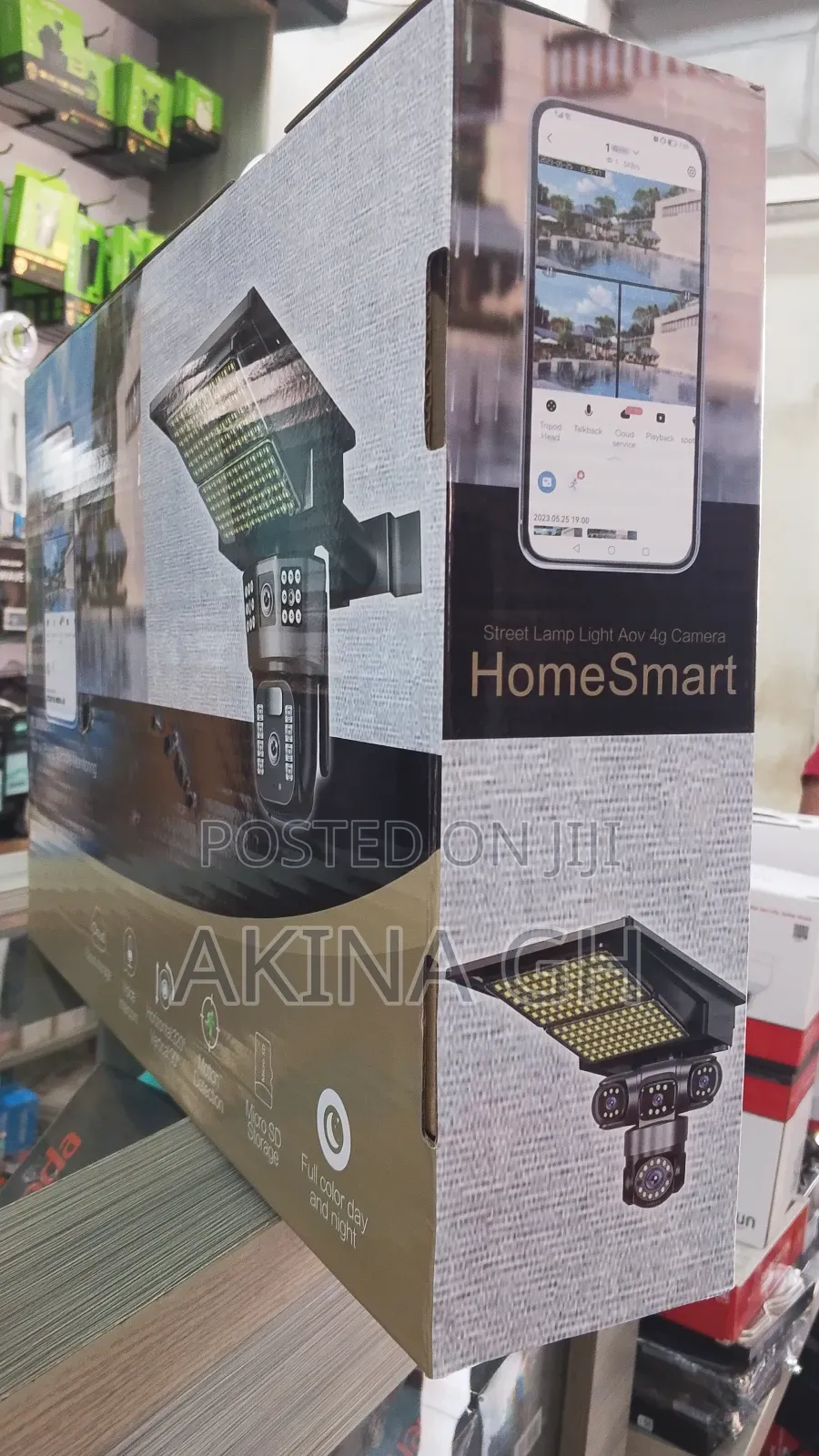 4g Aov Four Lens Solar Street Light Camera