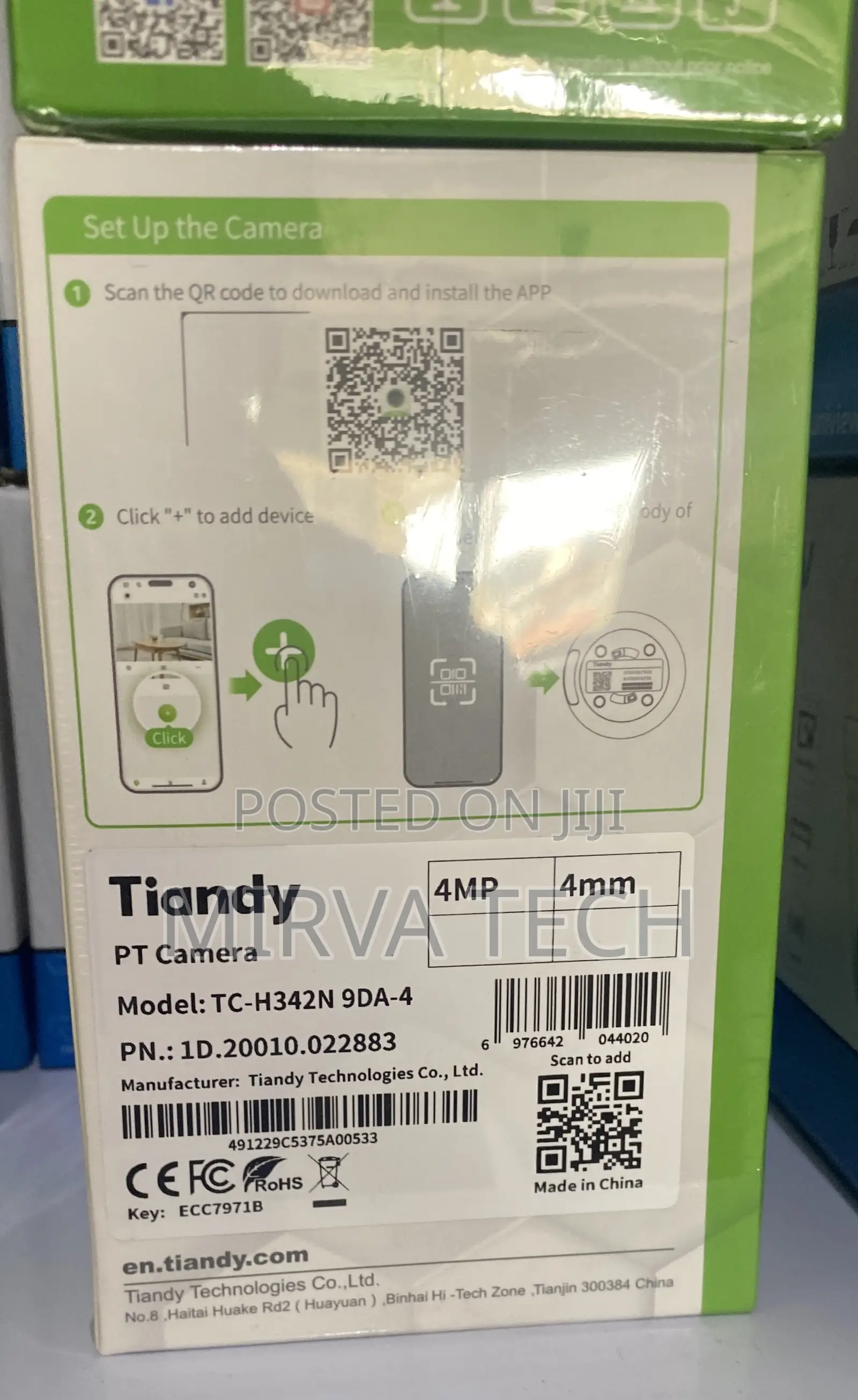 Tiandy 4mp Pt Wi-Fi Full-Color Camera Stand Alone Tc-H342n 9da-4