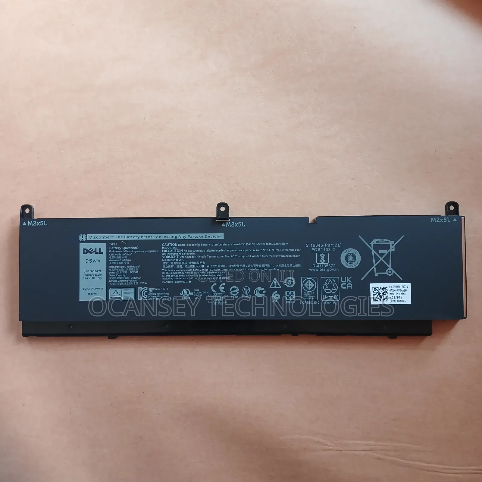 Original Dell Pkwvm Battery For Precision 7550 7750 7560 7760 Series