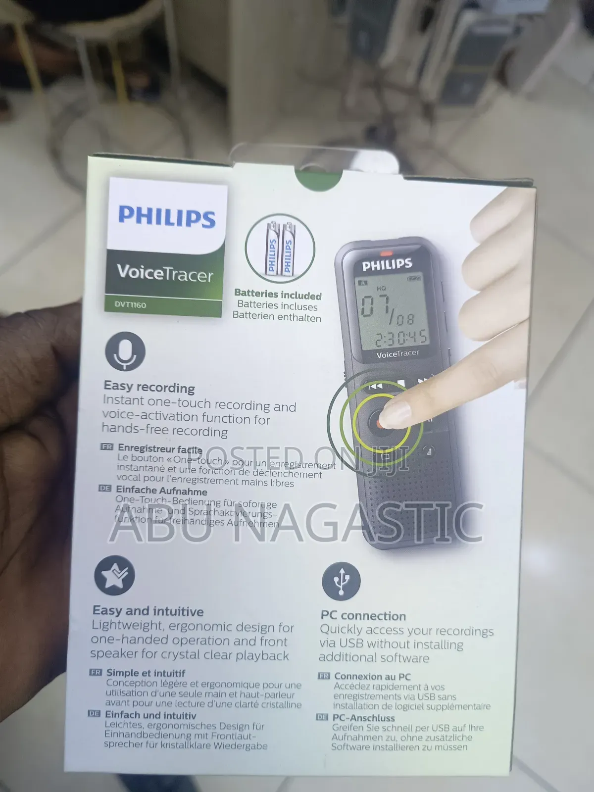 Philips Voice Tracer Audio Recorder Dvt1160