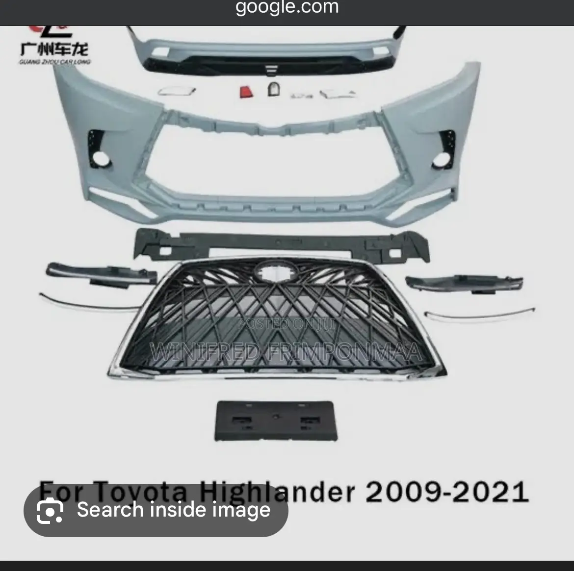 Toyota Highlander 2019 2023, 2022,2021 Front Bumper