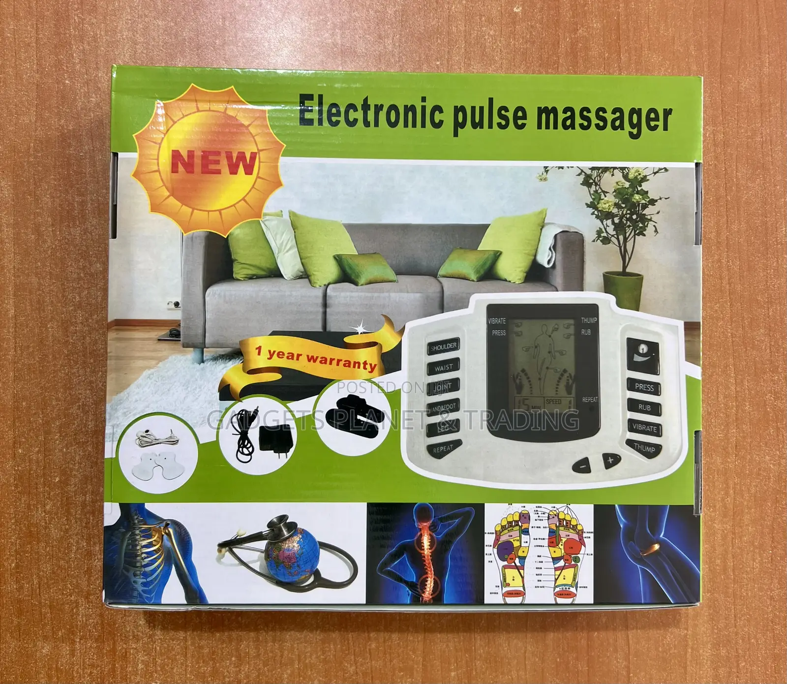 Electronic Pulse Massager + Foot Massager Slippers