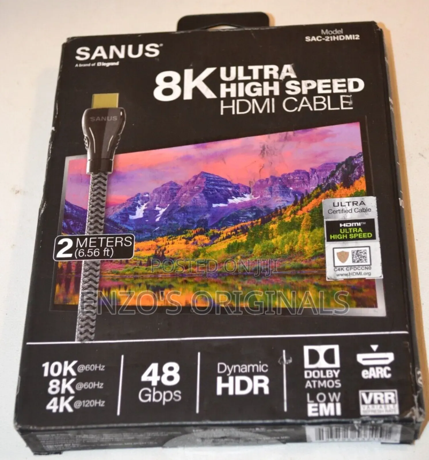 Hdmi 2.1 Genuine Certified Original Brand Sanus Made In Usa. 8k Uhd 2m