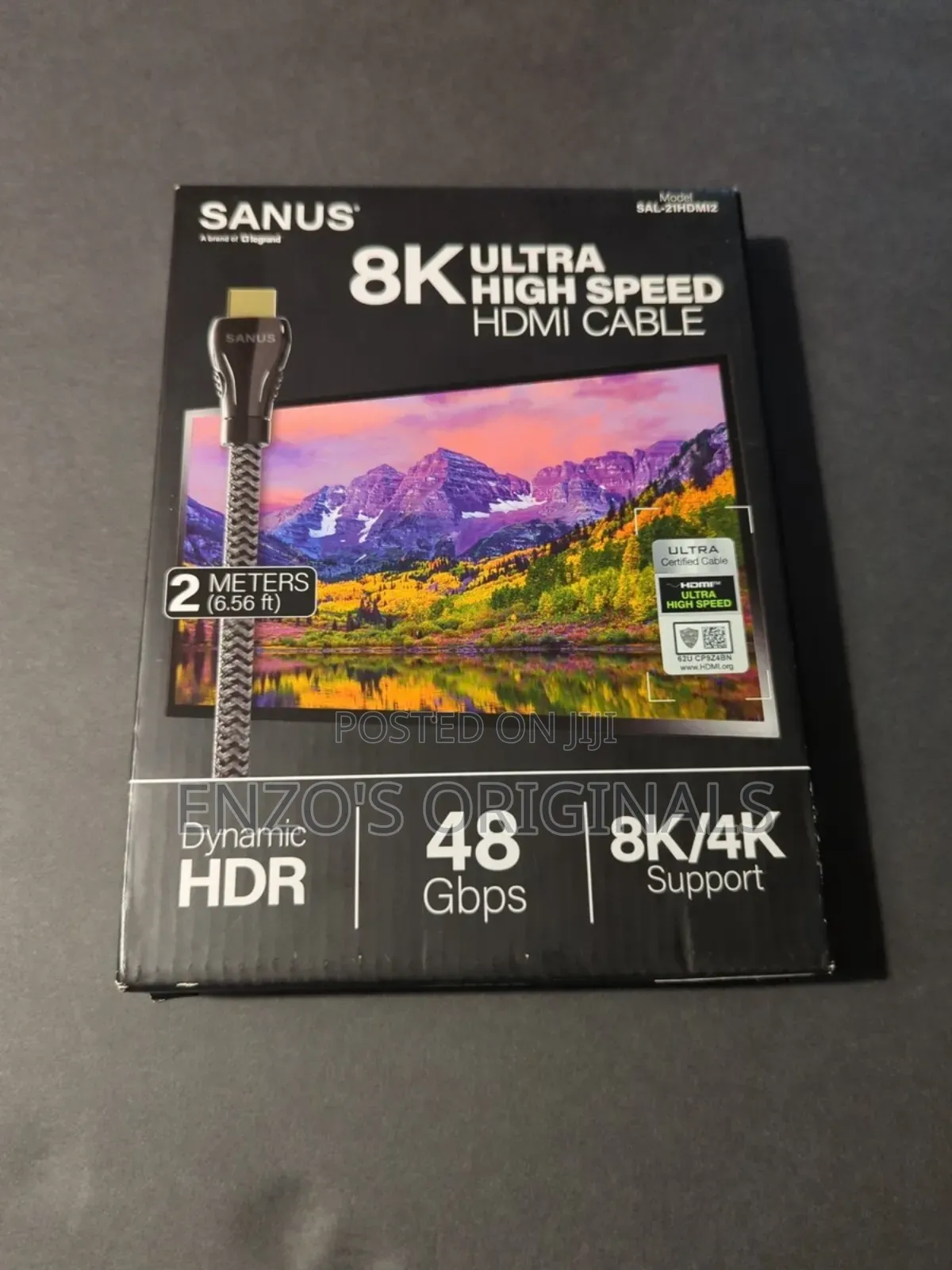 Hdmi 2.1 Genuine Certified Original Brand Sanus Made In Usa. 8k Uhd 2m
