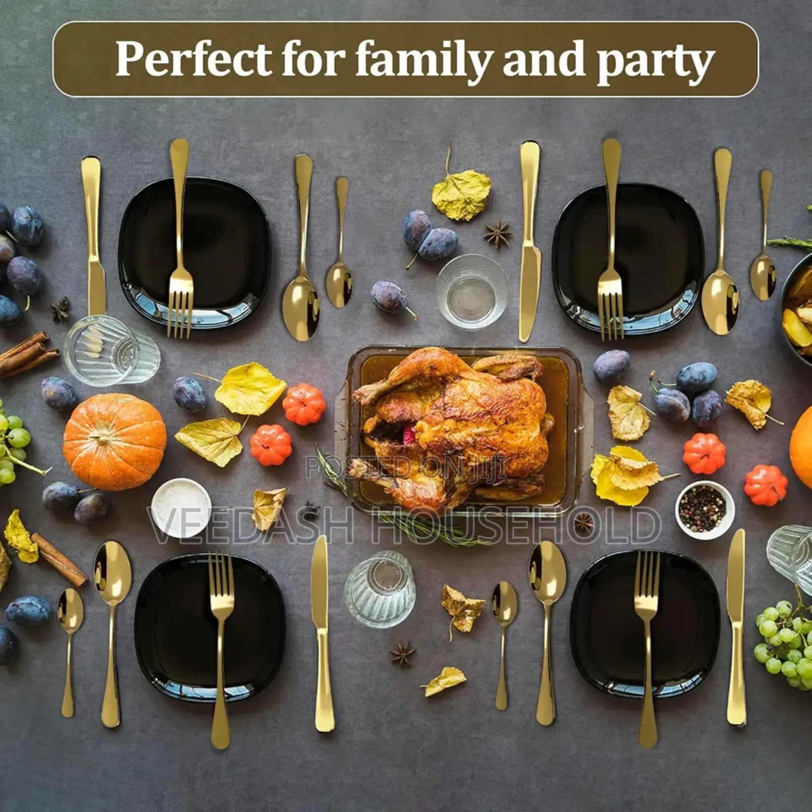 Gold 24 PCS Cutlery Gift Set