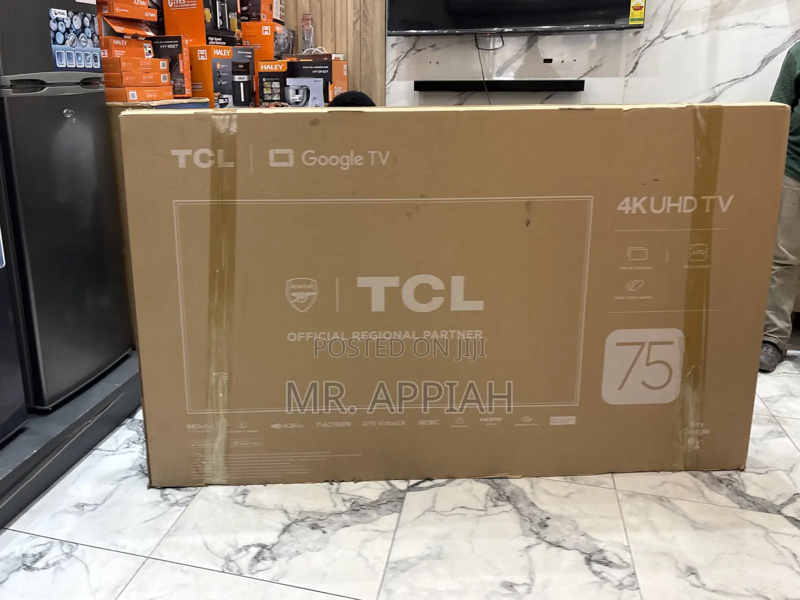 Order Original TCL 75” Uhd Smart Screen Television(Black)2024 Model