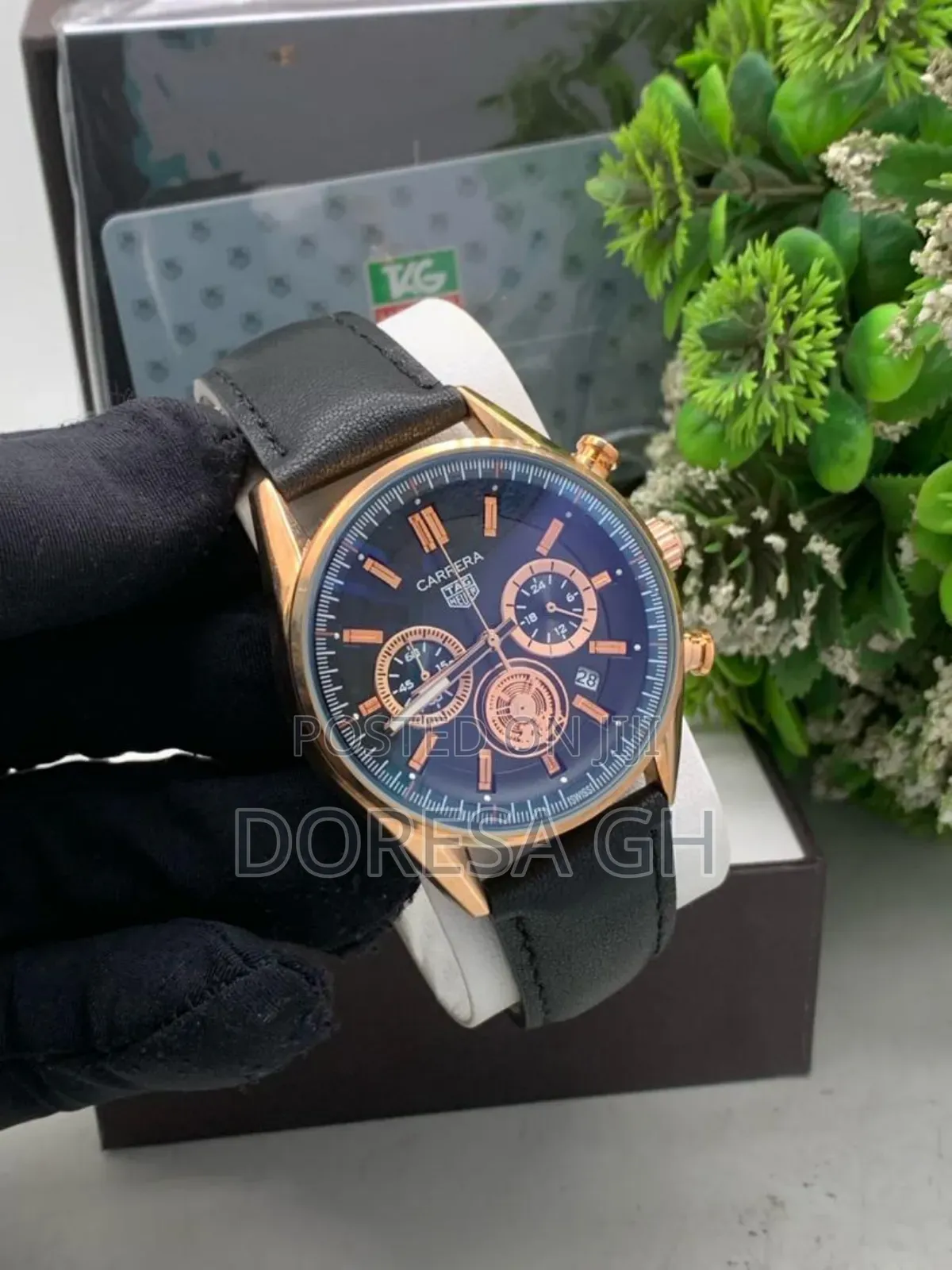 Tag Carrera Leather Watch for Men – Bold Everyday Chronograph Watch