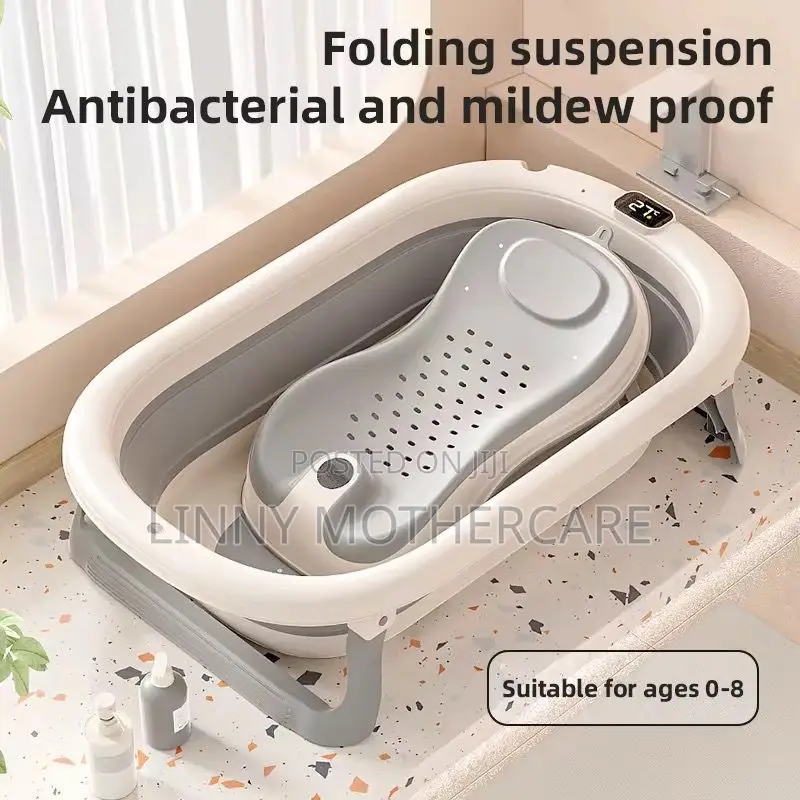 Foldable Baby Bath Tub With Bath Support/Rack