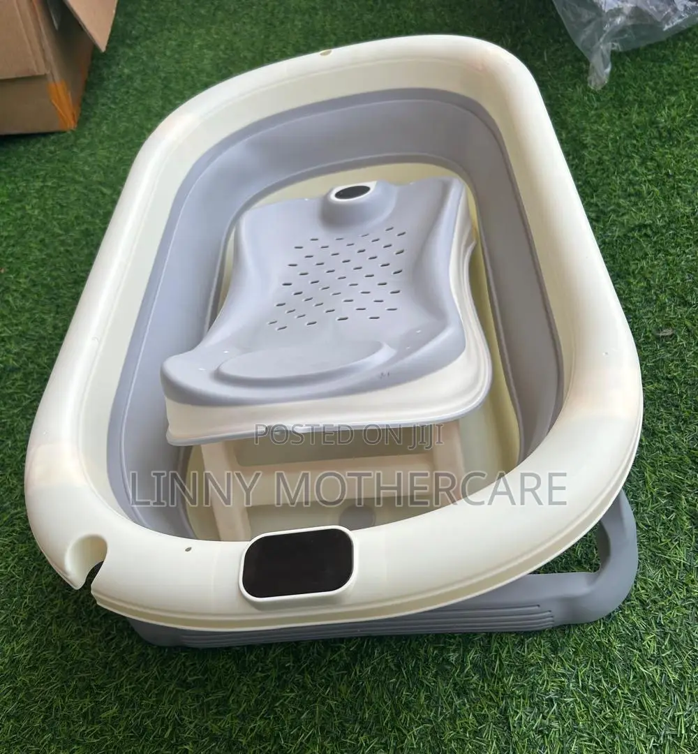 Foldable Baby Bath Tub With Bath Support/Rack