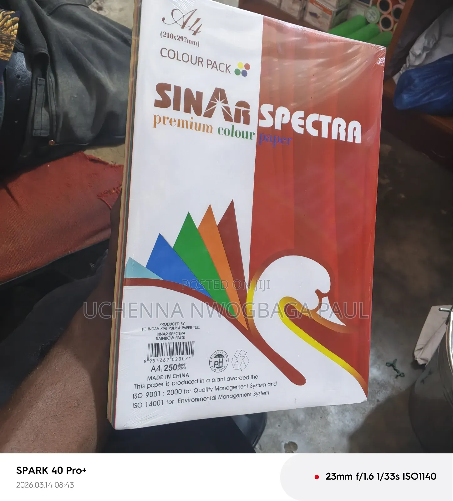 A4 Multi Colord Paper 250 Sheet