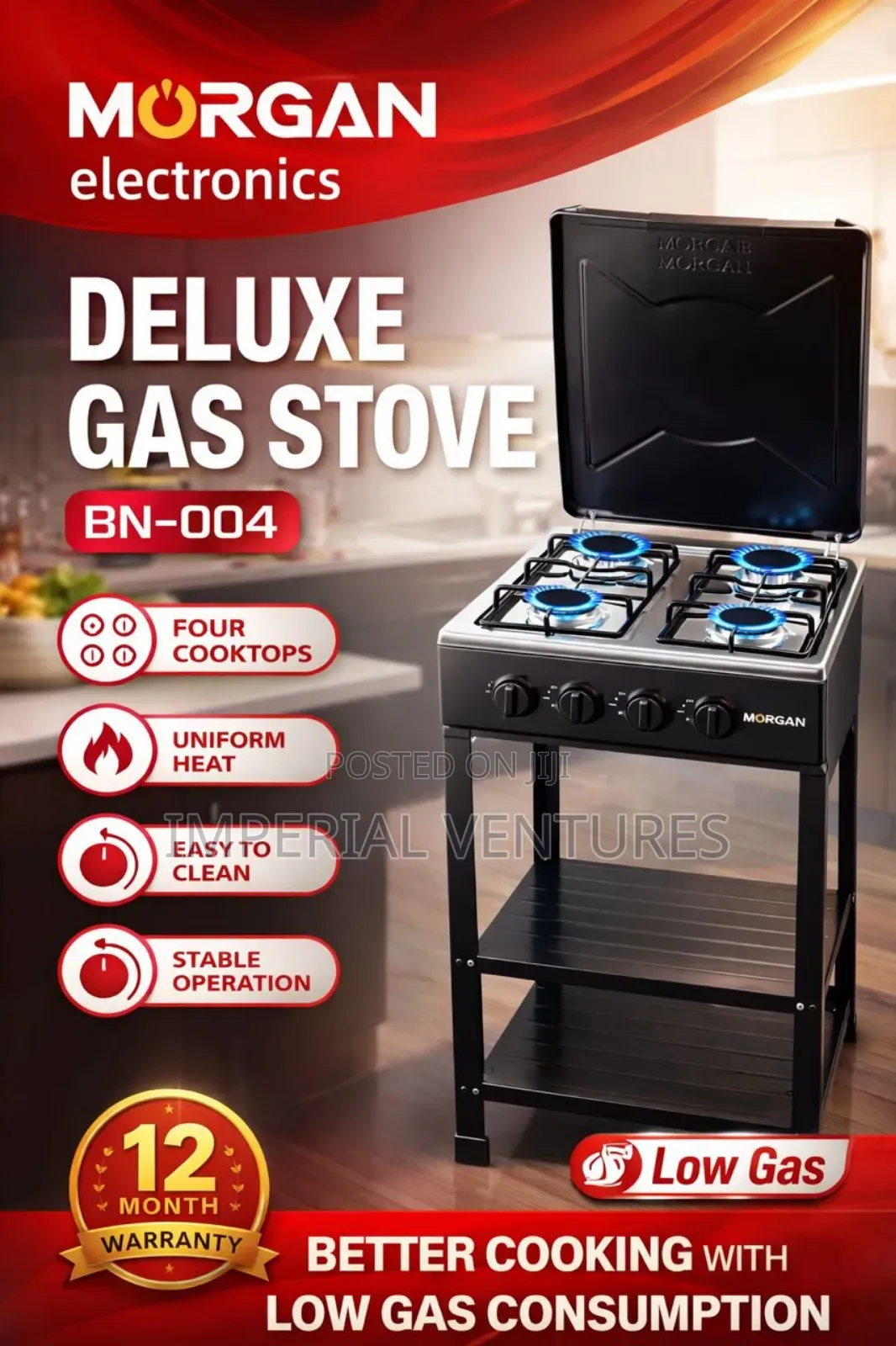 Morgan Deluxe 4 Gas Stove
