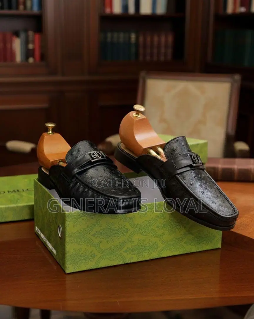 Solid Leather Men’S Halfshoe