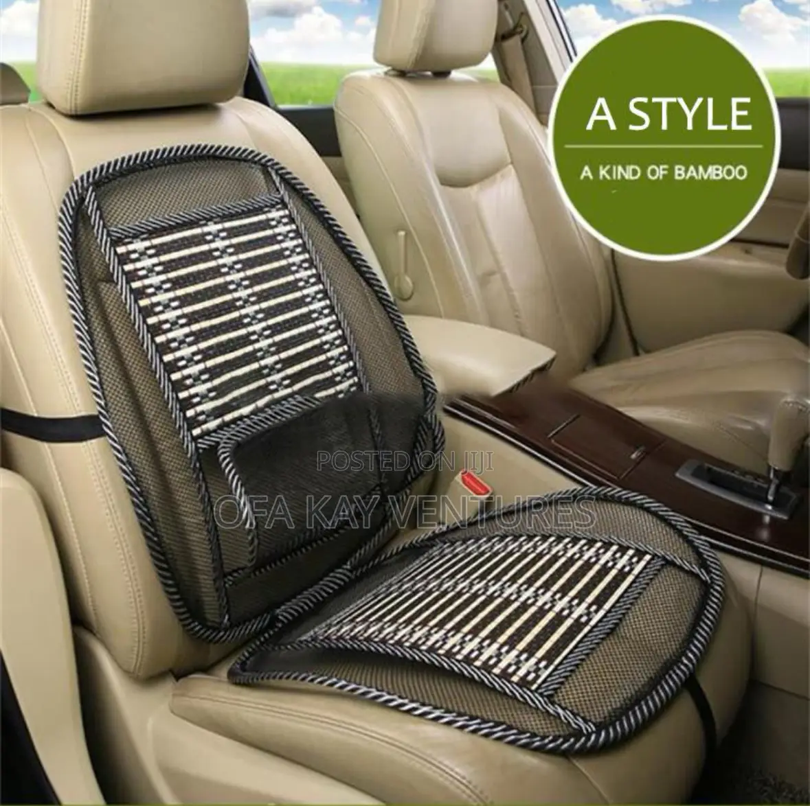 Wood Breaded Cooling Cushion Seat Cover