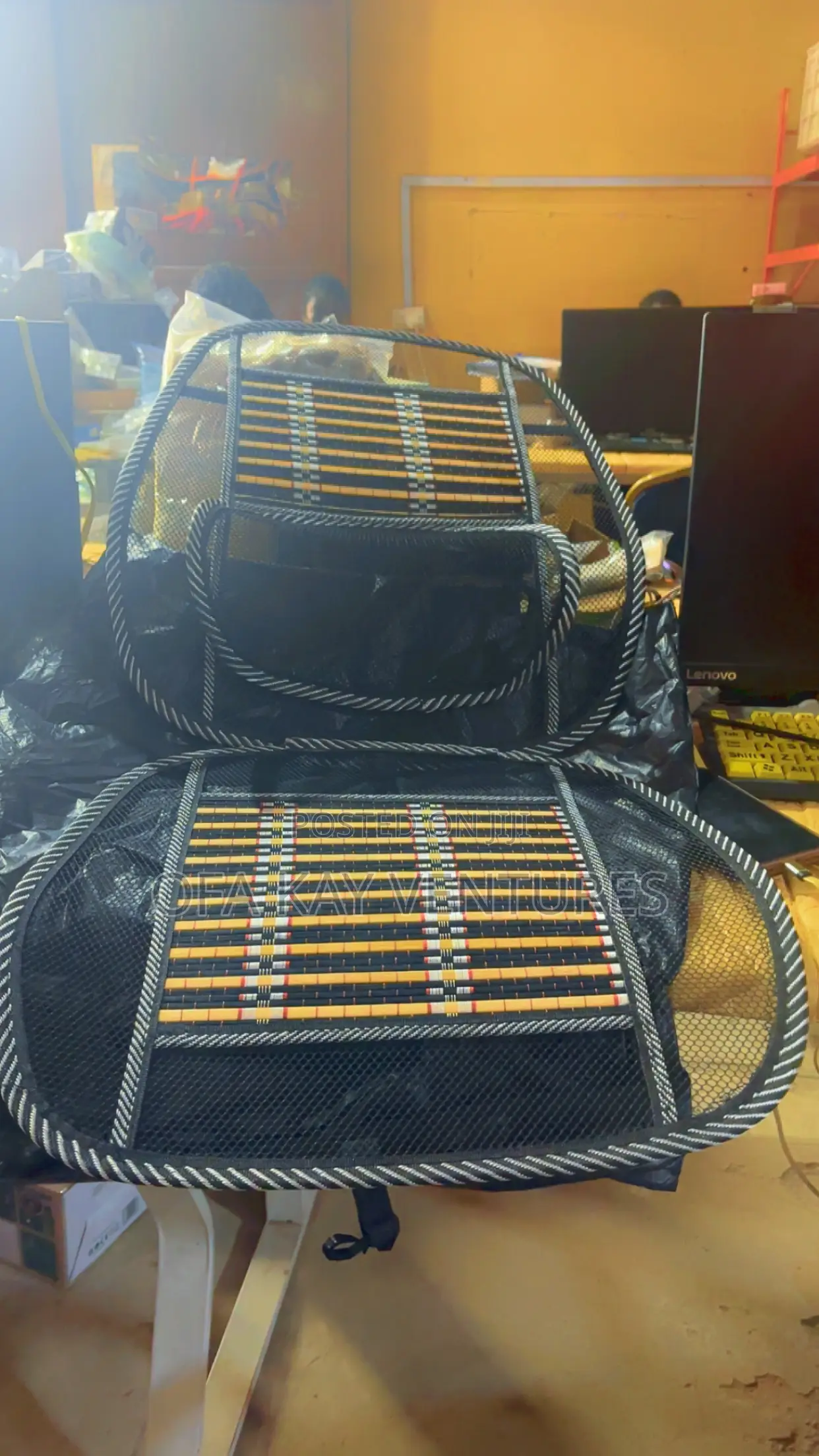 Wood Breaded Cooling Cushion Seat Cover