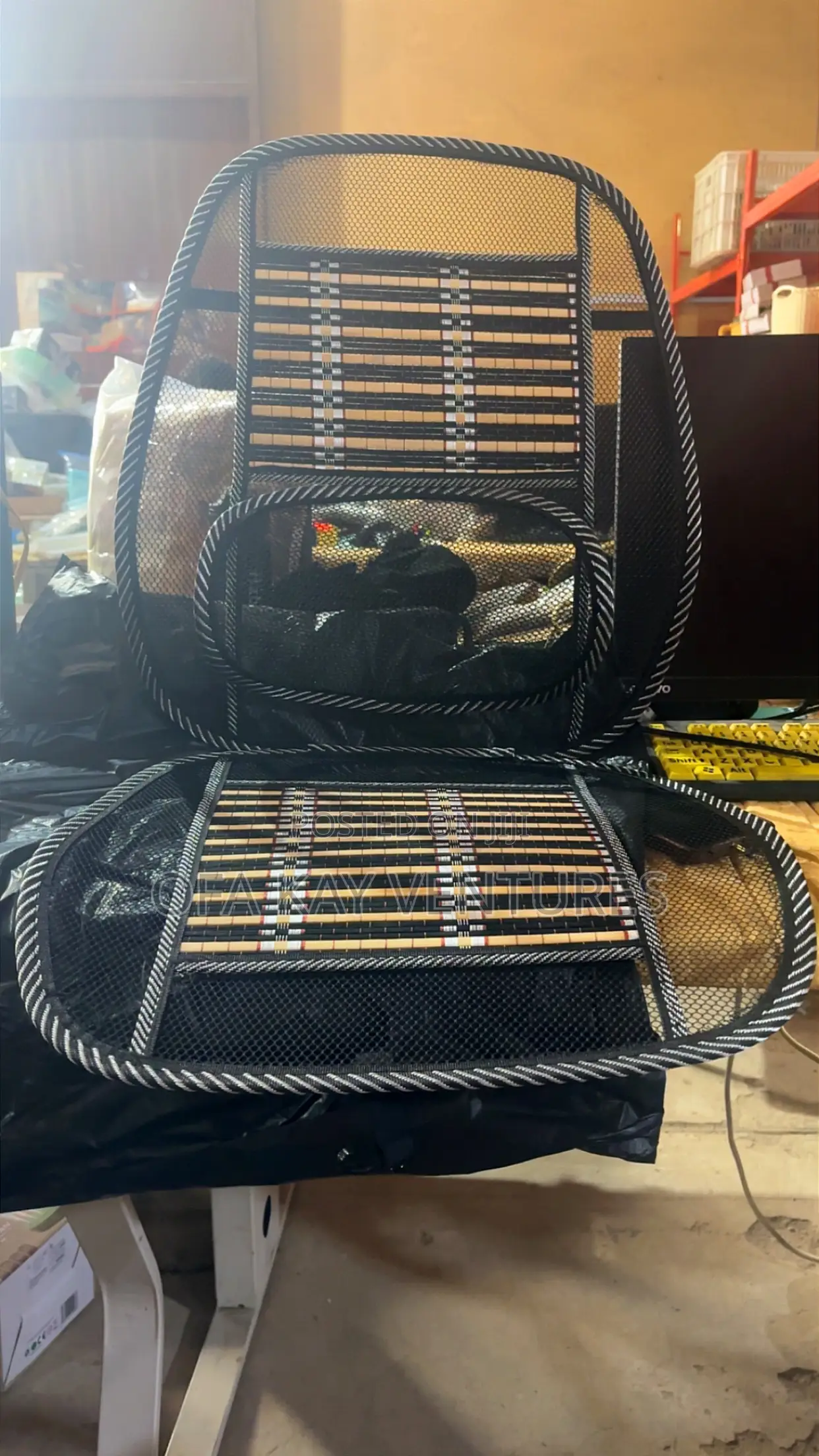 Wood Breaded Cooling Cushion Seat Cover