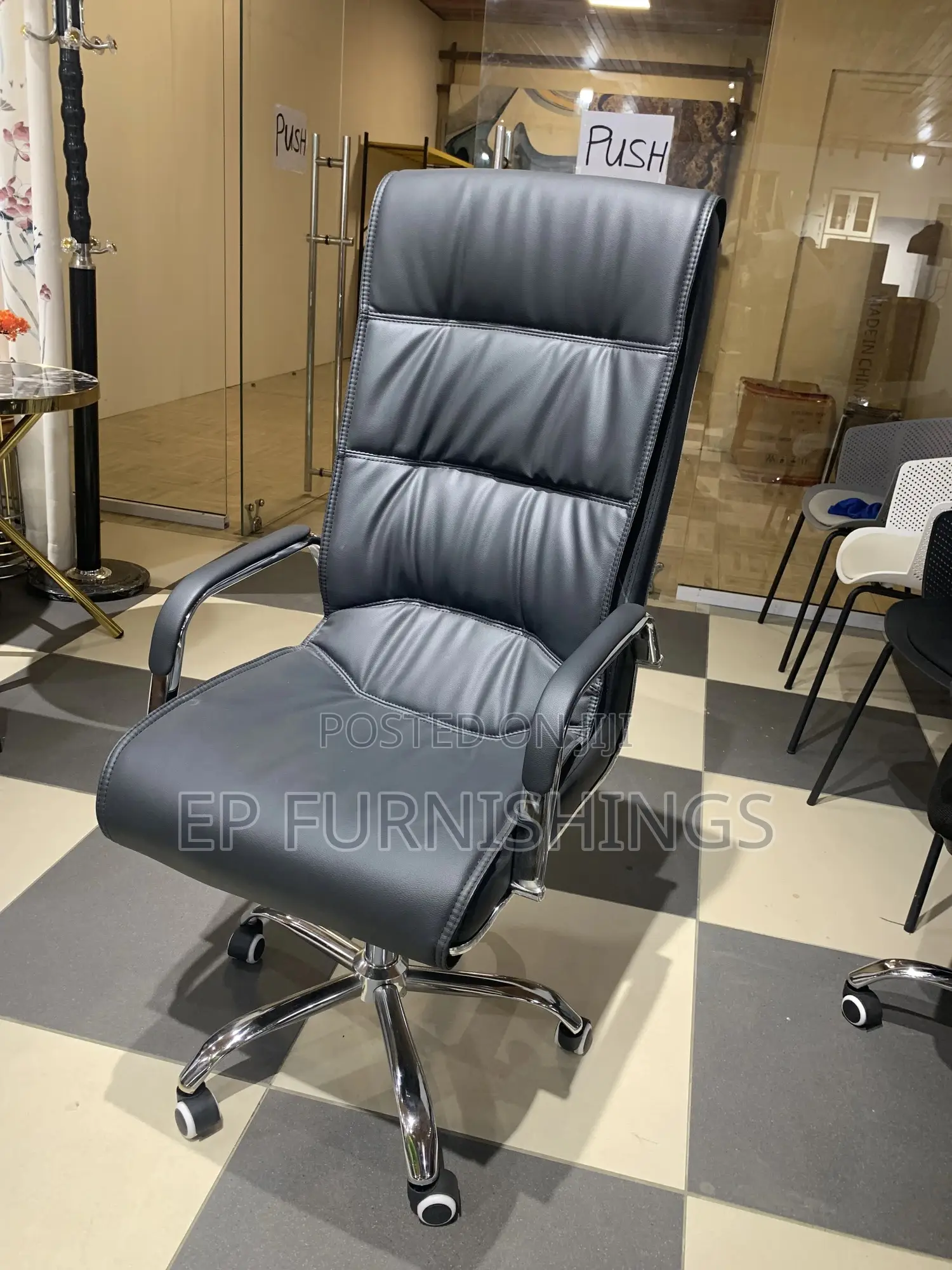 Office Chair ( High Leather Back )