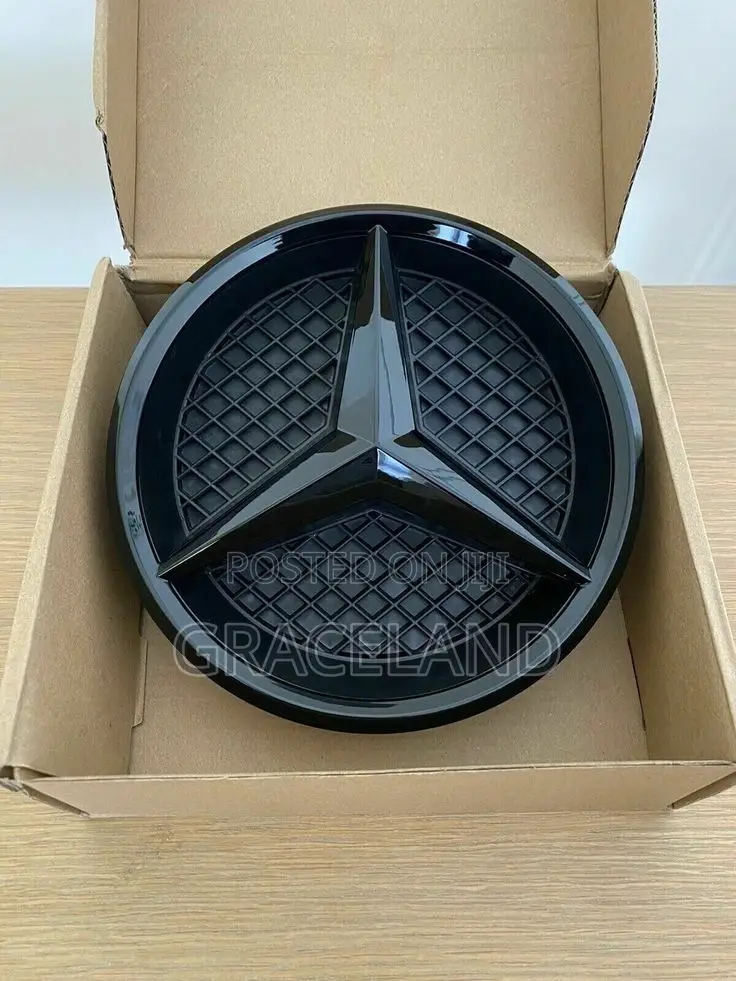 This Is Original Mercedes Benz All Black Grill Star Base Logo Badge