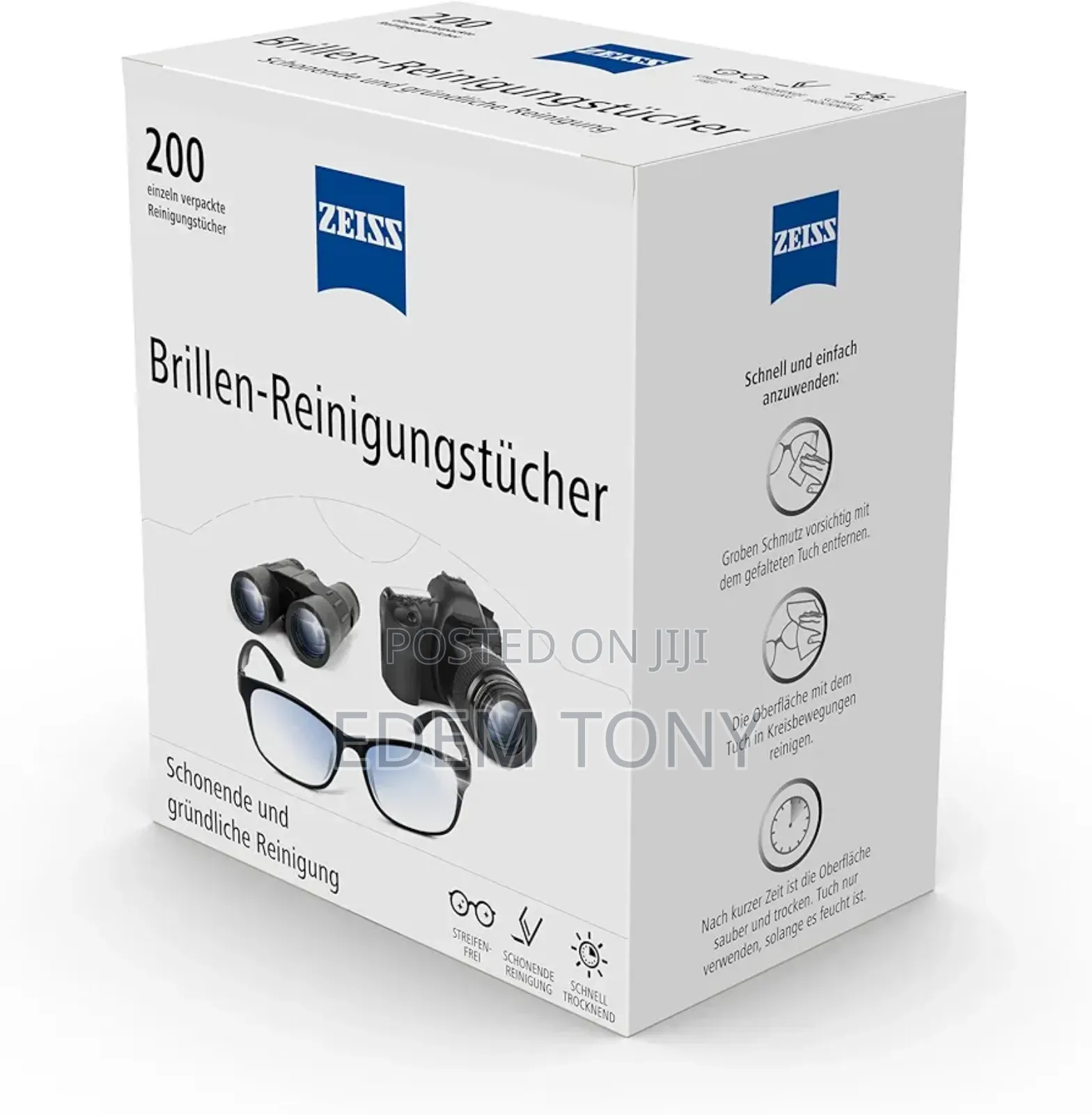 Zeiss Glasses Cleaning Wipes (200 Pieces)